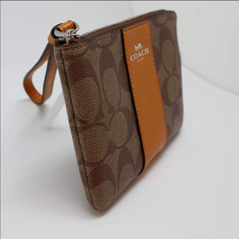 Coach Signature Corner Zip Wristlet - Picture 5 of 7